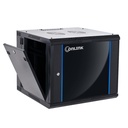 Rack de Pared Cerrado Abatible 6U 600x550x368mm con Puerta de Vidrio [Incluye 3 Cerraduras]