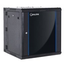 Rack de Pared Cerrado Abatible 15U 600x550x769mm con Puerta de Vidrio [Incluye 3 Cerraduras]
