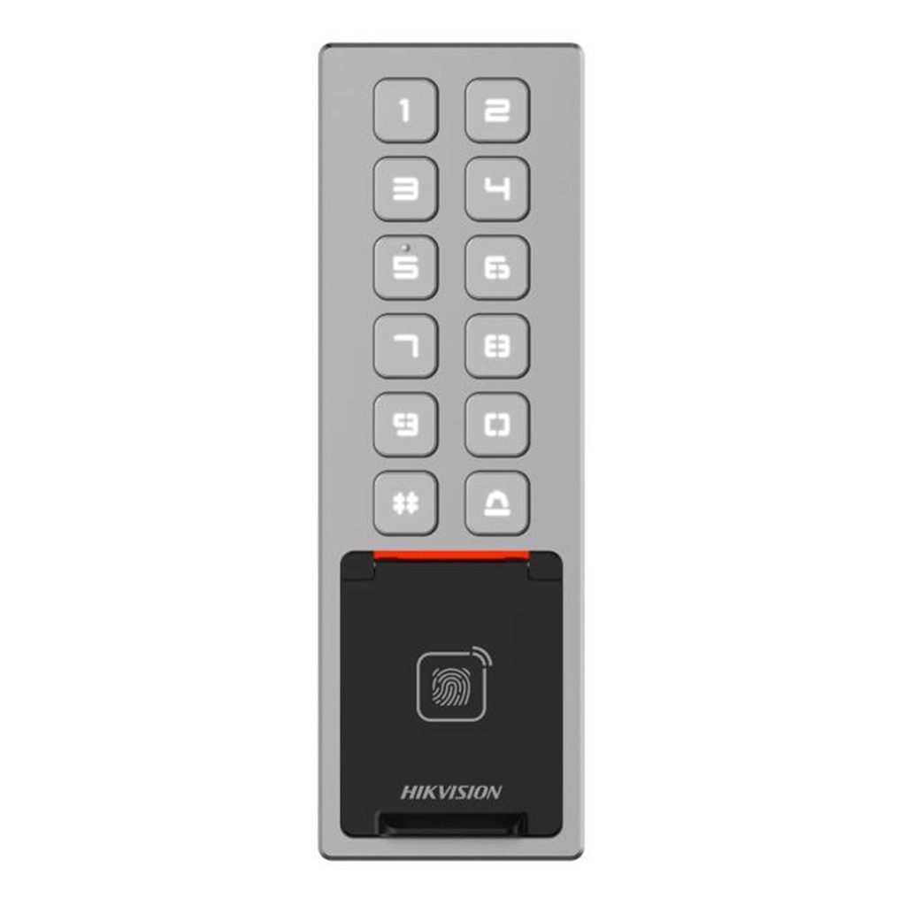 [DS-K1T805MBFWX] TERMINAL DE CONTROL DE ACCESO TARJETA M1 CARD, HUELLA DIGITAL, PIN Y BLUETOOTH