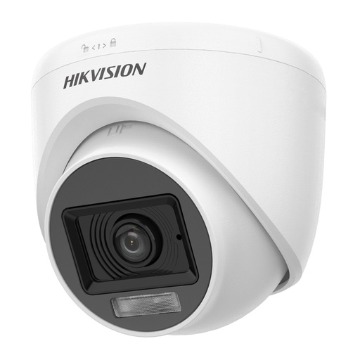 [300615451] [DS-2CE76K0T-LPFS(2.8MM)] CAMARA HD DOMO HIBRIDA COLORVU/B/N CON AUDIO 3K [5MP] LENTE 2.8MM [PLASTICO]