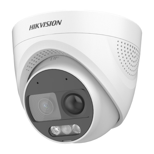 [300614586] [DS-2CE72DF3T-PIRXOS(2.8MM)] CÁMARA HD DOMO COLORVU CON AUDIO 1080P [2MP] LENTE 2.8MM SENSOR PIR Y SIRENA [METAL/PLÁSTICO]