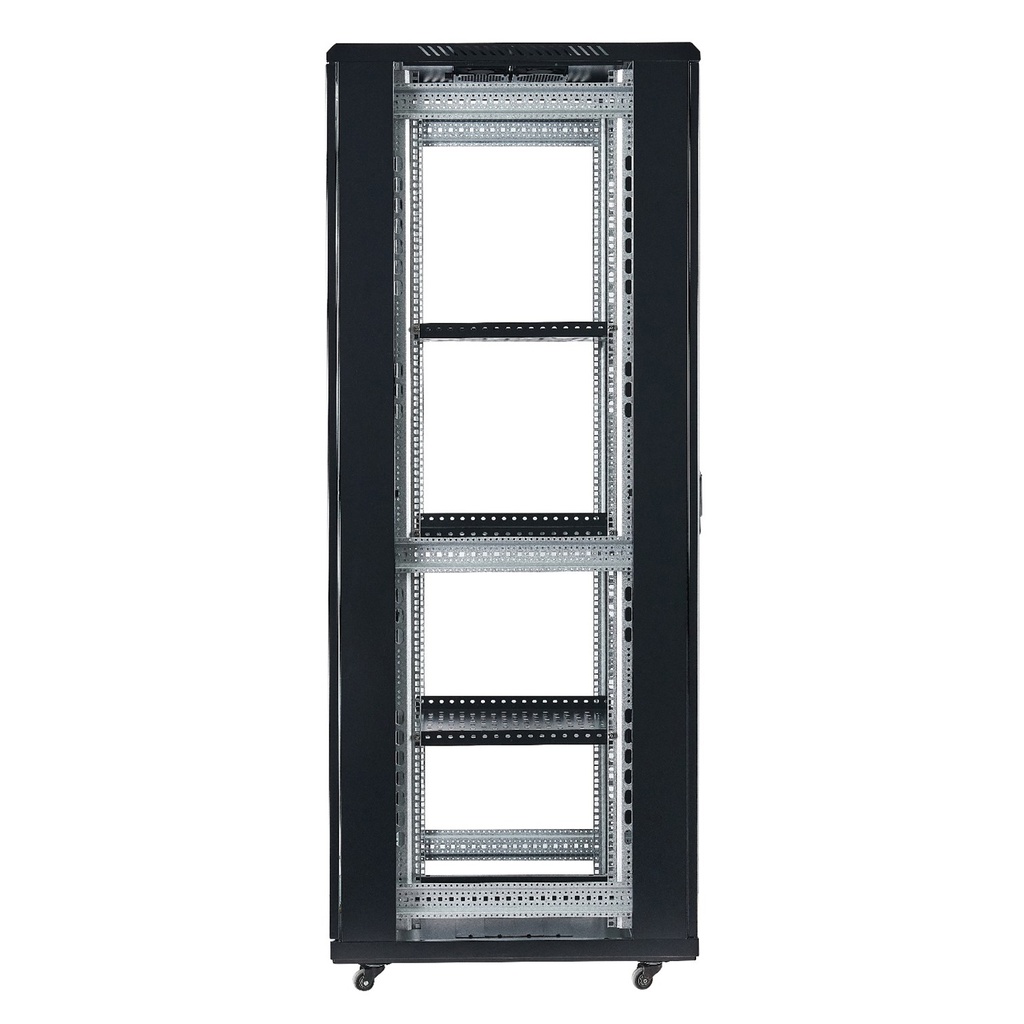 [AS6837-VDM/600x800] Onlink - Rack de Piso Cerrado 37U 600x800x1832mm con Puerta Frontal de Vidrio y Doble Puerta Trasera de Malla