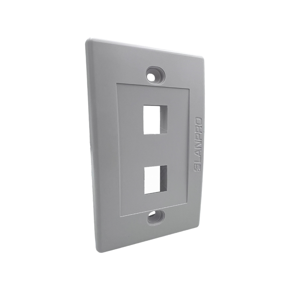 FACE PLATE LANPRO 2 TOMA BLANCO LP-3317V2WH