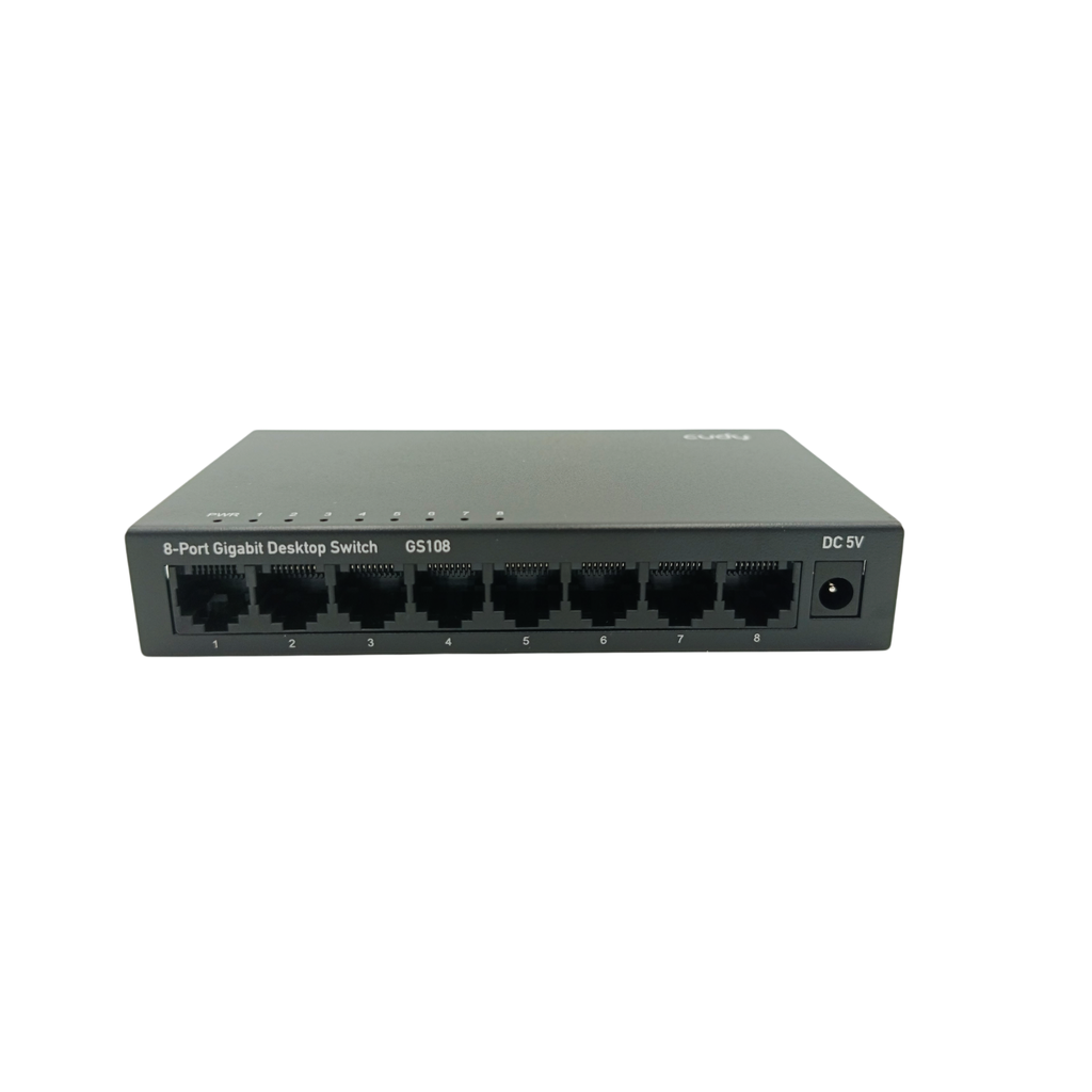 SWITCH GIGABIT METAL 8 PUERTOS 10/100/1000 CUDY