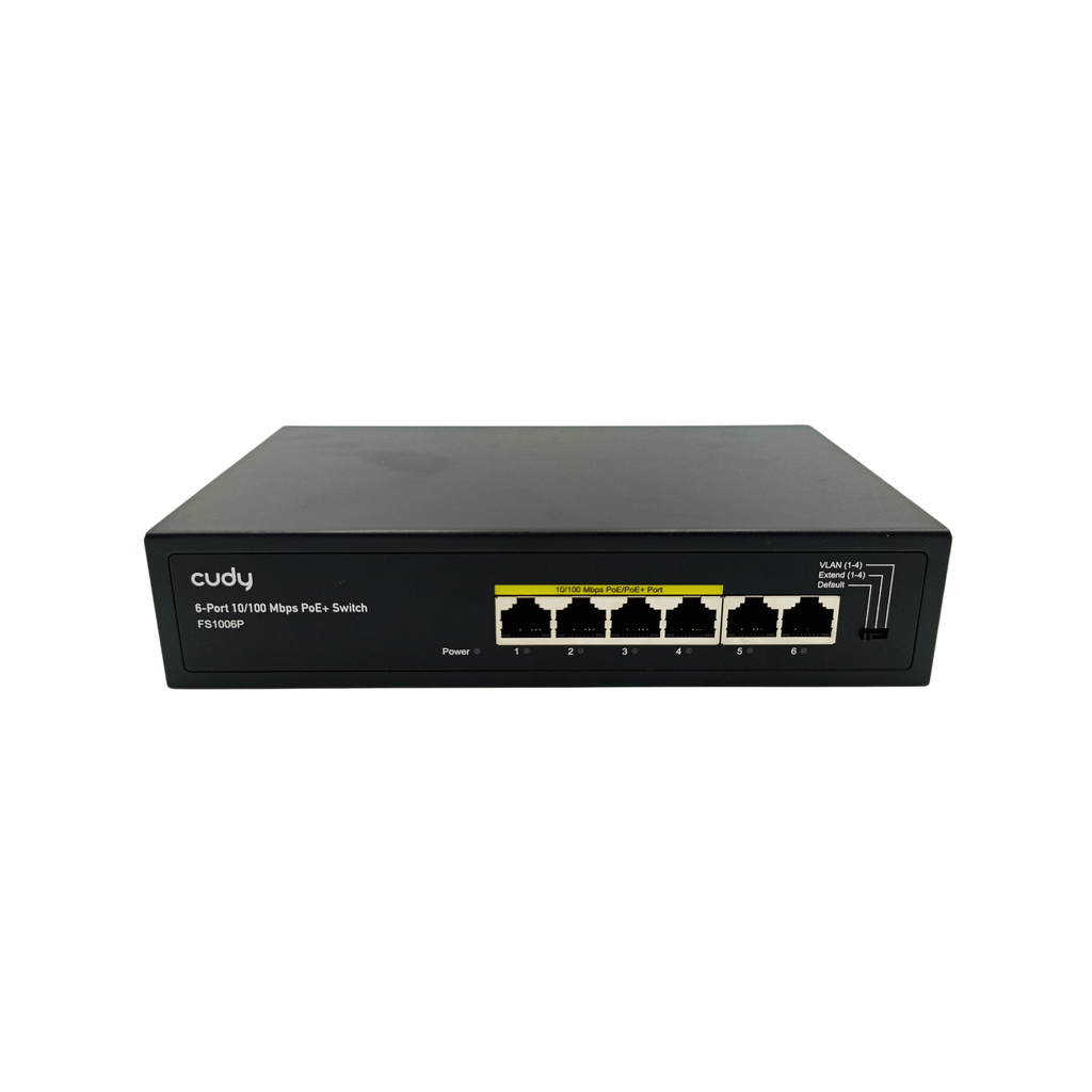 SWITCH POE + 6 PUERTOS 10/100 60W CUDY