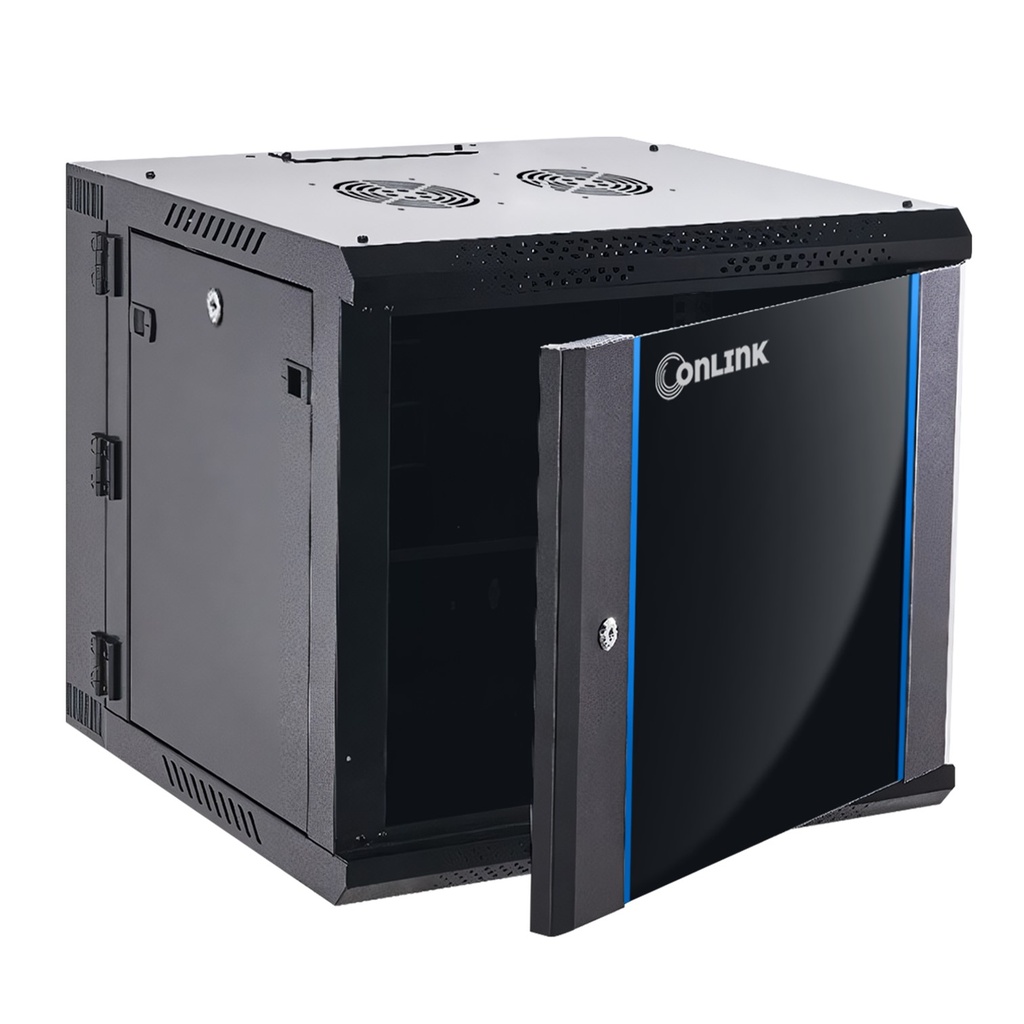RACK DE PARED CERRADO FIJO ONLINK P/VIDRIO 4U