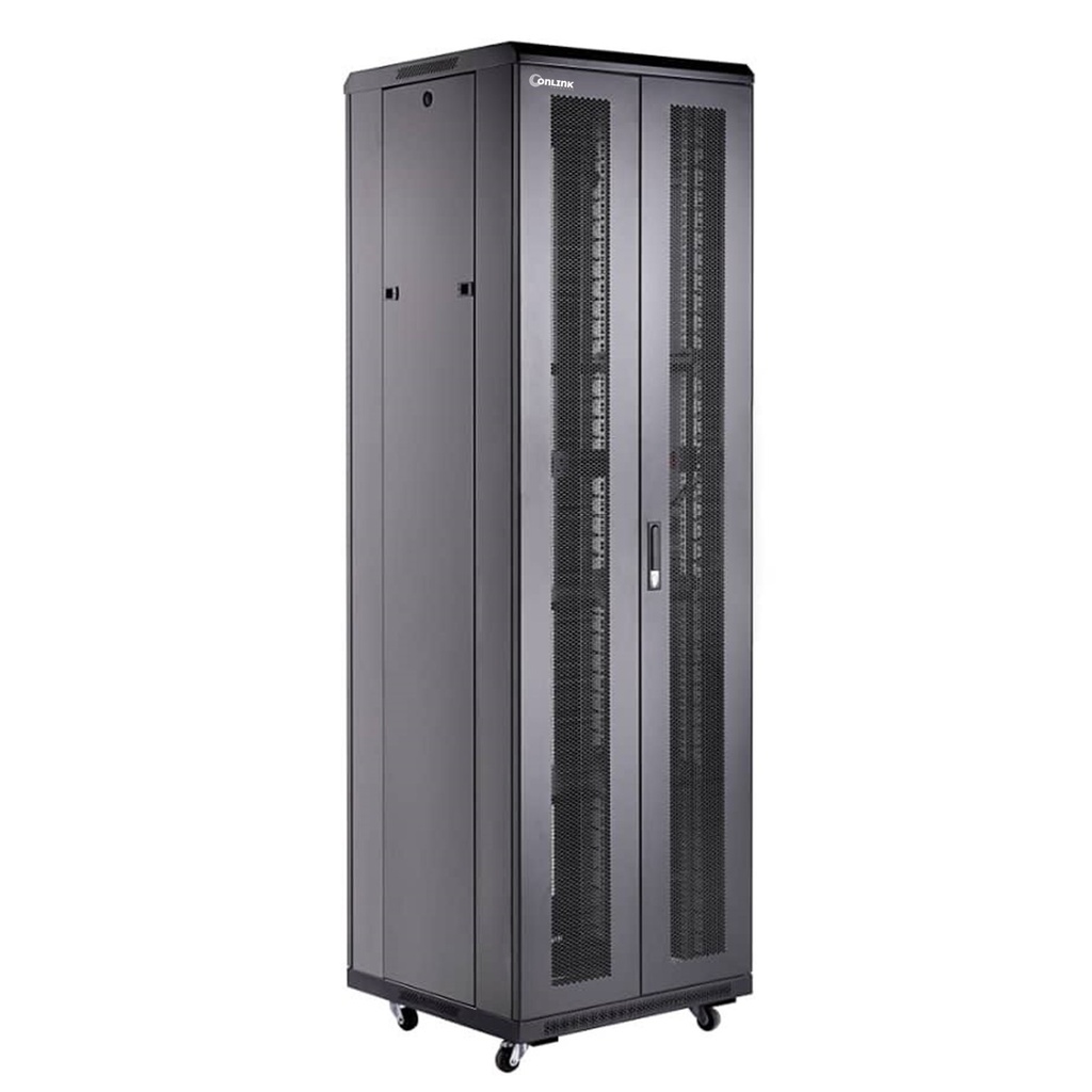 [A36837-MDM/600x800] Onlink - Rack de Piso Cerrado 37U 600x800x1832mm con Puerta Frontal de Malla y Doble Puerta Trasera de Malla