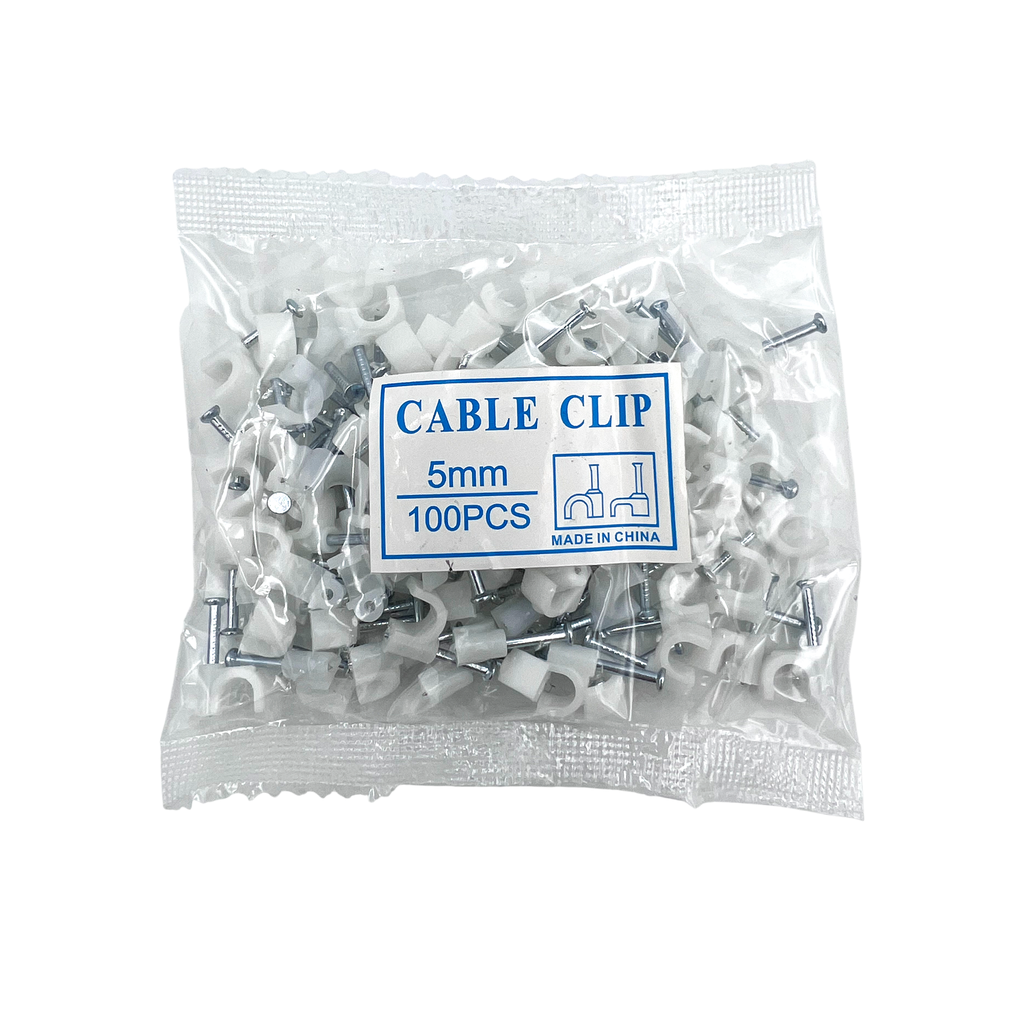 GRAPA PARA CABLES REDONDA WIREPLUS+ 5mm 100 unidades