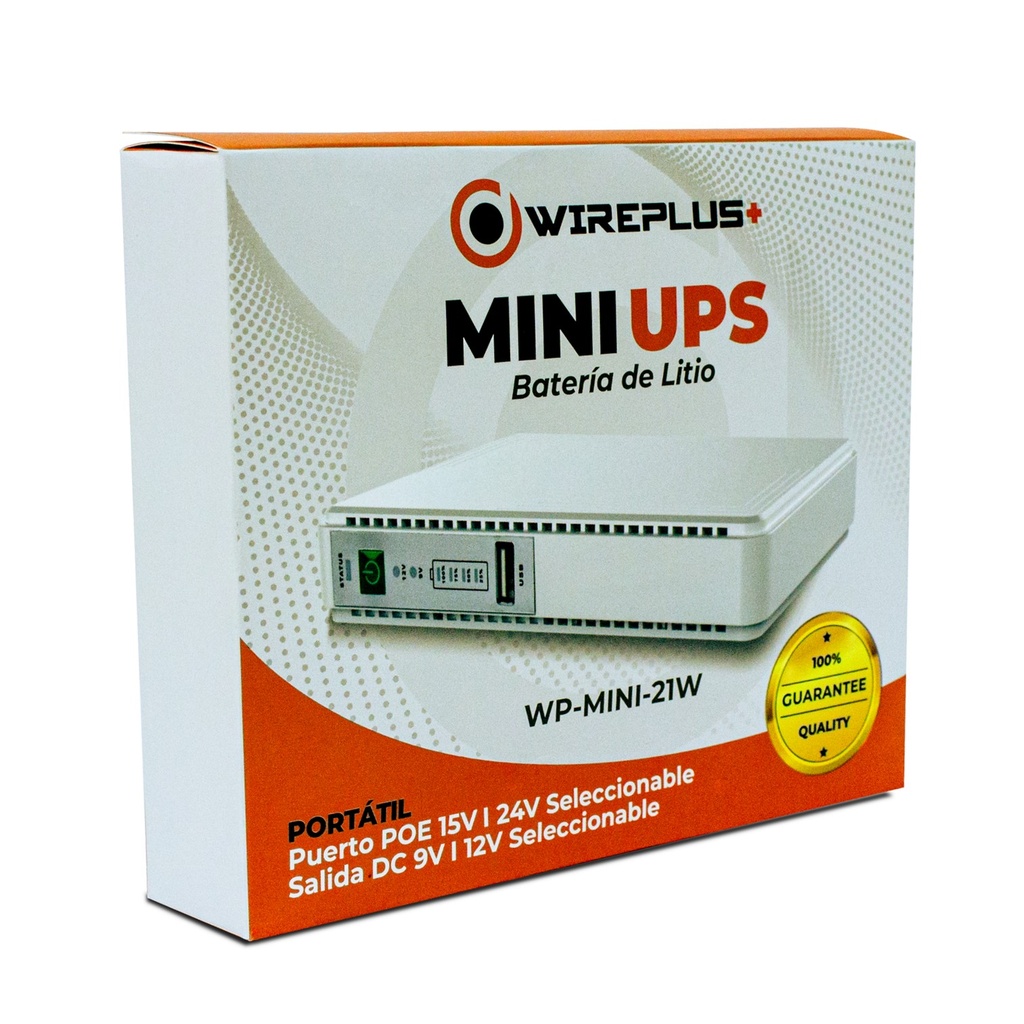 MINI  UPS  DC 21W 2200MAHx4 120V/AC INPUT OUTPUT USB 5V DC 9V O 12V, POE 15V/24V