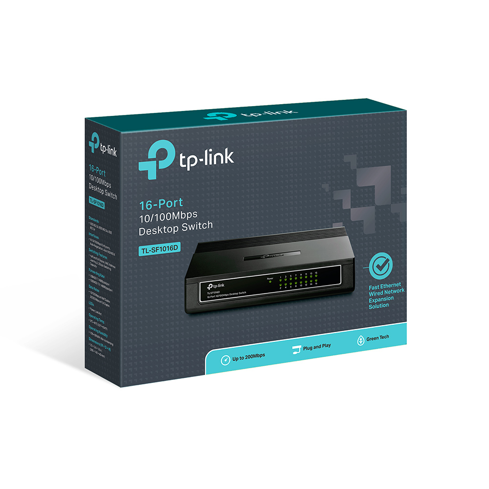 SWITCH 16 PUERTOS 10/100M DESKTOP TPLINK-
