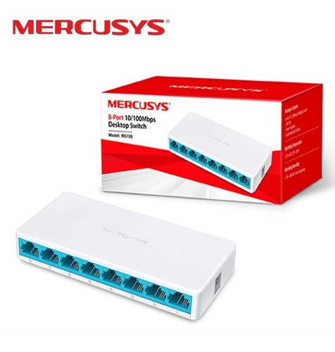 SWITCH 8 PUERTOS 10/100 DESKTOP MERCUSYS-
