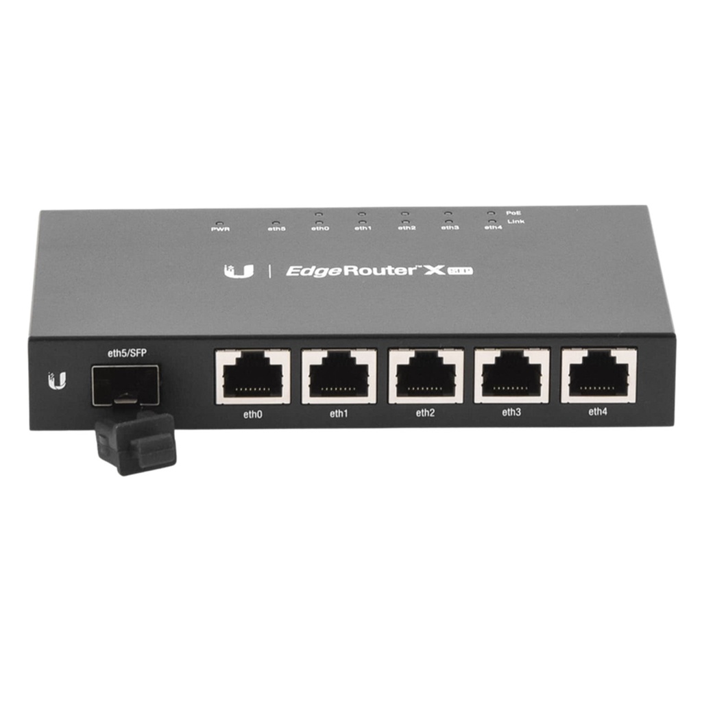 [ER-X-SFP] Ubiquiti - Router x SFP de 5 Puertos Gigabit + 1 Puerto SFP con Funciones Avanzadas de Ruteo