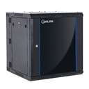 Rack de Pared Cerrado Abatible 12U 600x550x635mm con Puerta de Vidrio [Incluye 3 Cerraduras]