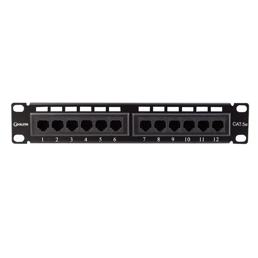 Mini Patch Panel 12 Puertos 10" 1U Categoria 5E