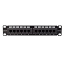 Mini Patch Panel 12 Puertos 10" 1U Categoria 5E