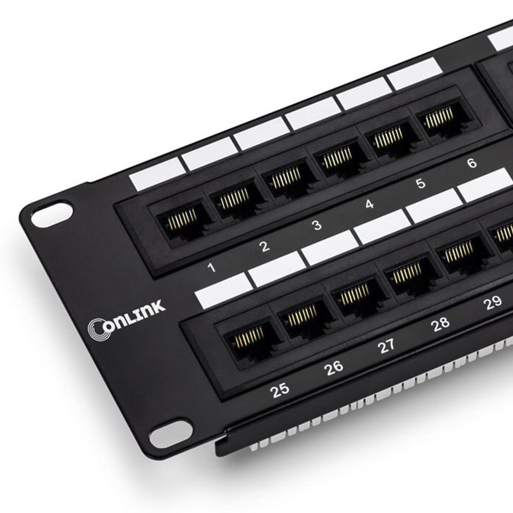 Patch Panel 48 Puertos 19" 2U Categoria 5E