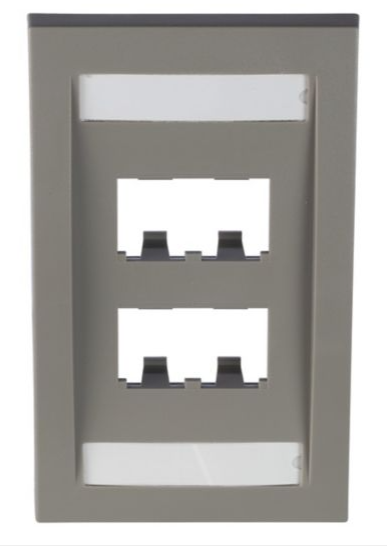 FACE PLATE PANDUIT 4 TOMAS GRIS