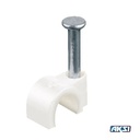 GRAPA 10MM CURVA P/CABLE COAX BLANC AKSI