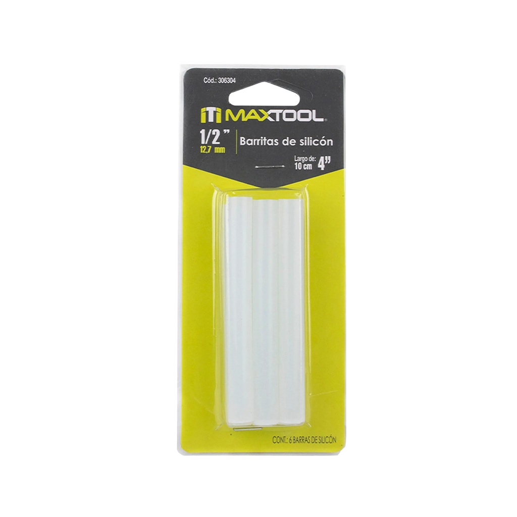 KIT BARRA DE SILICON 1/2 10CM 4" 6UND MAXTOOL