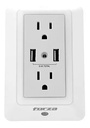 PROTECTOR DEVOLTAJE 15AMP 2PTS USB FORZA