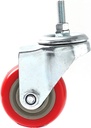 RUEDA GIRATORIA ROJA S/PLATAF 3" VERT