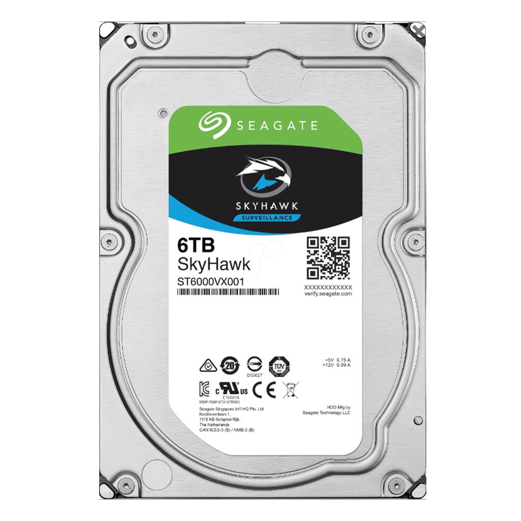 [ST6000VX001] DISCO DURO 6TB SKYHAWK SATA III 5400 RPM CACHE 256MB 3.5" VIDEOVIGILANCIA