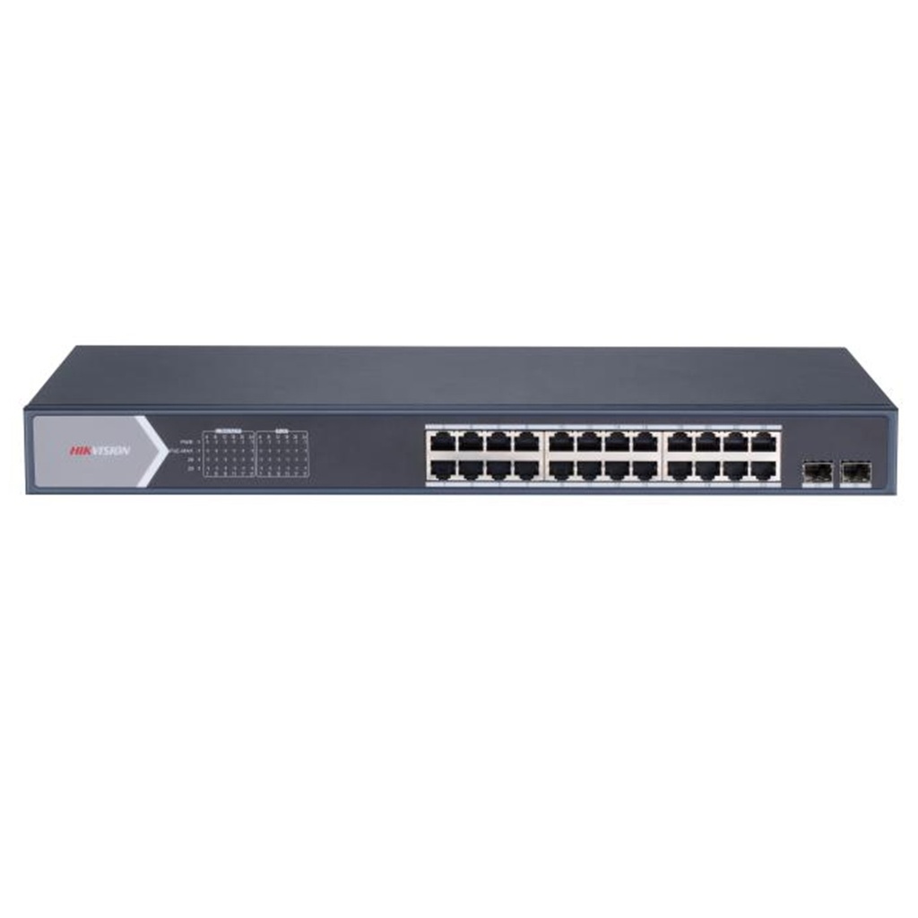 [DS-3E1526P-SI] SWITCH ADMINISTRABLE POE 24 PUERTOS A 10/100/1000 MBPS + 2 PUERTOS SFP 370W