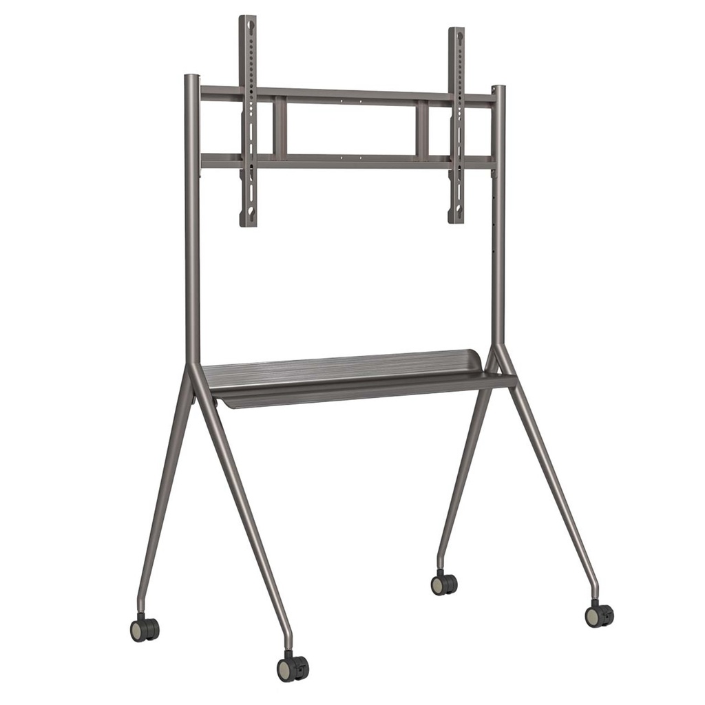 [DS-D5ABKY2-S] SOPORTE MÓVIL PARA PANTALLAS INTERACTIVAS DE 55" 65" Y 75" DE ACERO GRIS PLATA