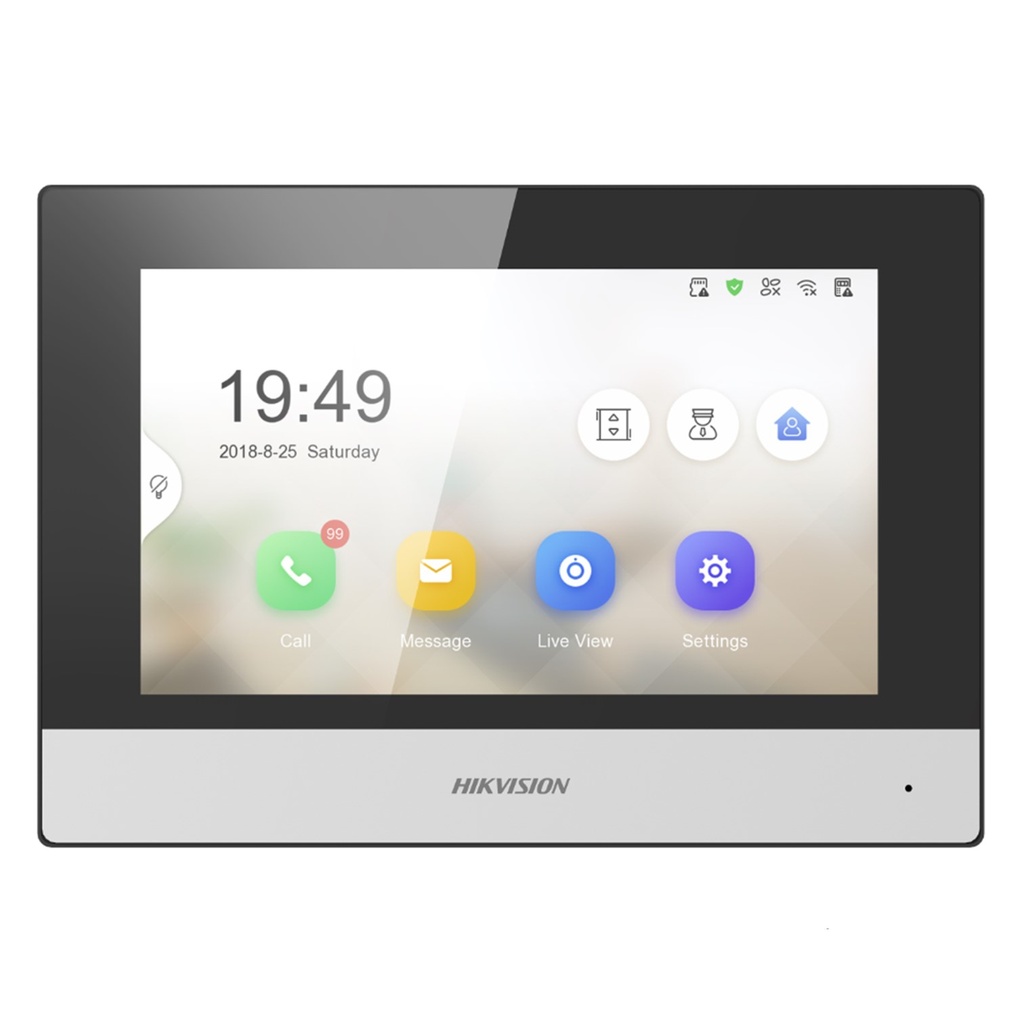 [DS-KH6320-WTE1] MONITOR IP WIFI TOUCH SCREEN 7" PARA VIDEOPORTERO IP POE ESTÁNDAR APERTURA REMOTA