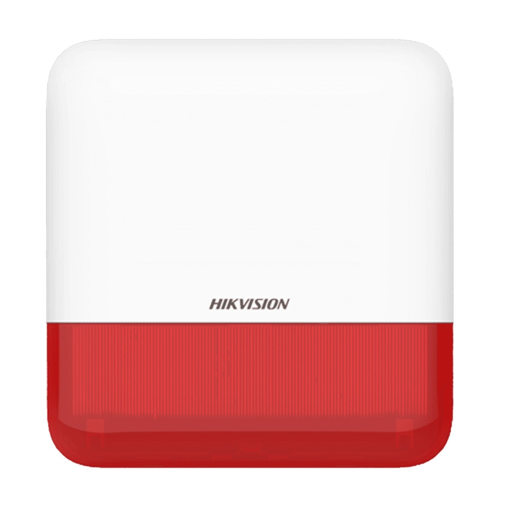 [DS-PS1-E-WB/RED] SIRENA INALÁMBRICA CON ESTROBO ROJO PARA EXTERIOR 110 DB AXPRO