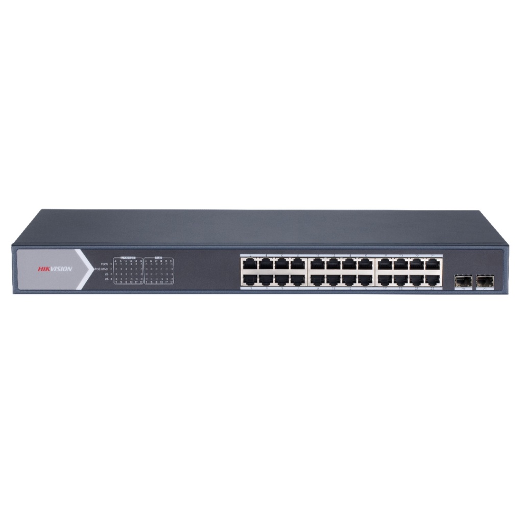 [DS-3E0526P-E/M] SWITCH POE 24 PUERTOS GIGABIT + 2 PUERTOS UPLINK