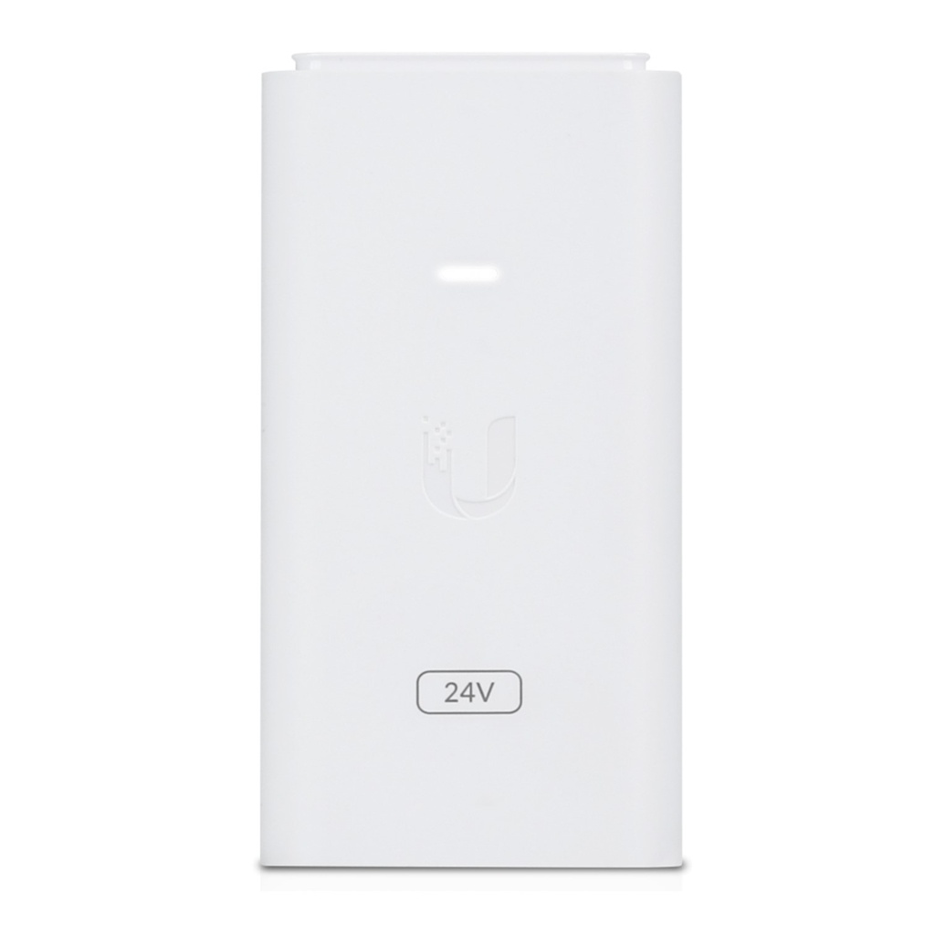 (POE-24-12W) Ubiquiti - Adaptador PoE Ubiquiti de 24 VDC 0.5A 12W (Blanco)