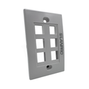 FACE PLATE LANPRO 6 TOMA BLANCO