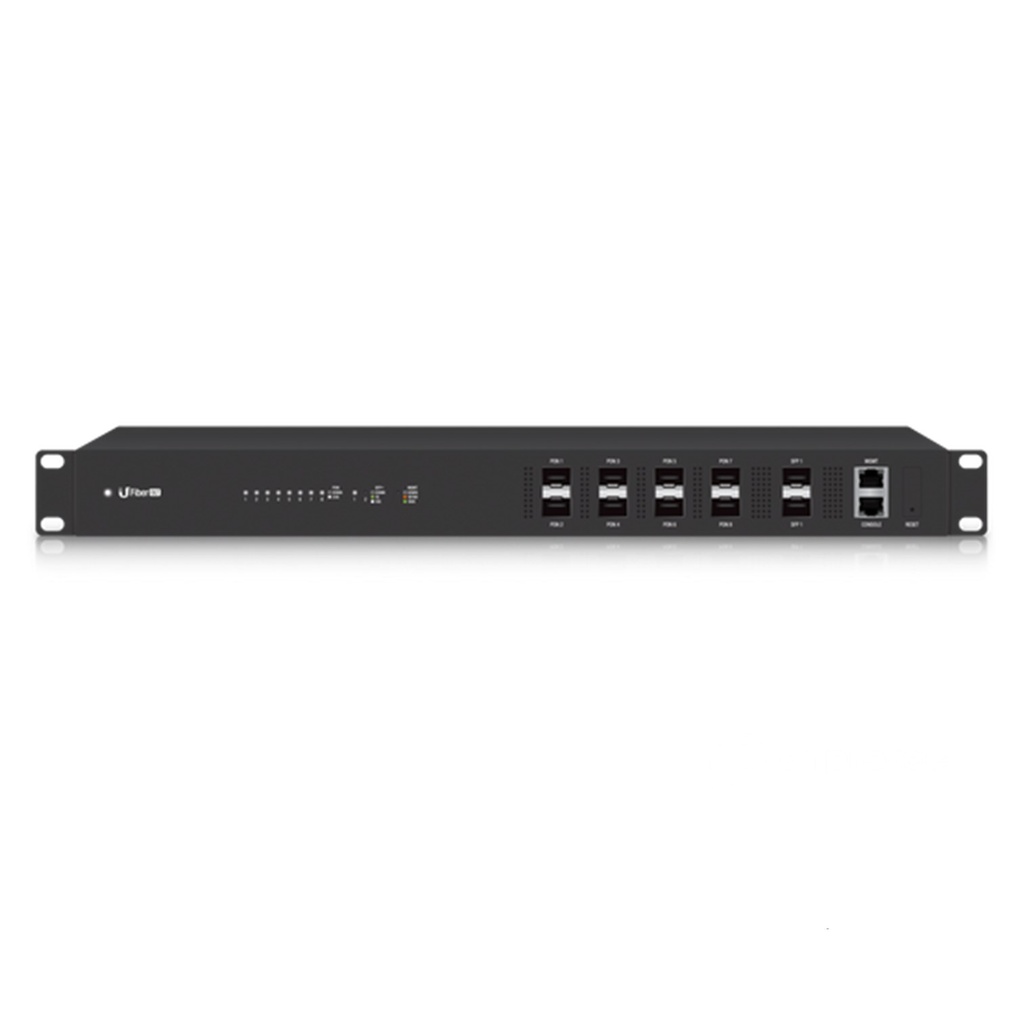 (UF-OLT) Ubiquiti - UFiber GPON OLT Terminal de Línea Optica hasta 1024 ONUs concurrentes 8 puertos SFP GPON + 2 puertos SFP+ 10G