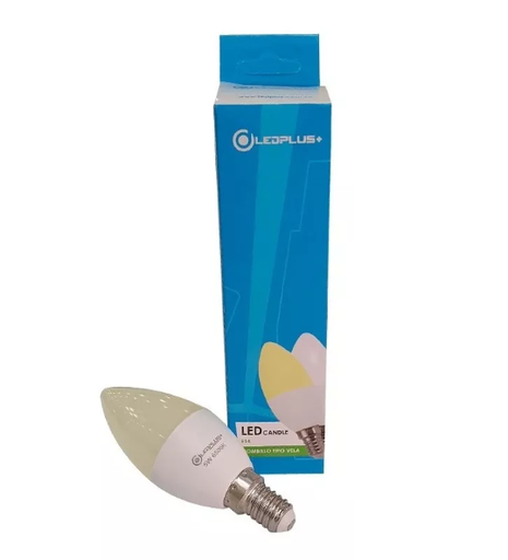 [LP-VELA-3000K] BOMBILLO LED 5W E-14 TIPO VELA 3000K