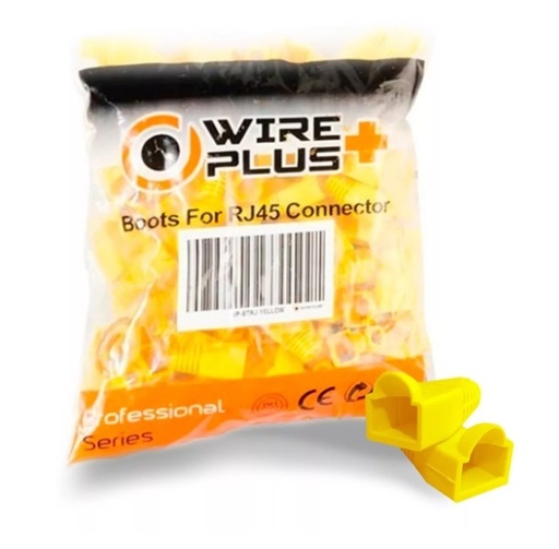 [WP-BTRJ-YELLOW] BOTA WIREPLUS+ P/CNT RJ45 AMARILLA 100u