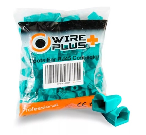 [WP-BTRJ-GREEN] BOTA WIREPLUS+ P/CNT RJ45 VERDE 100u
