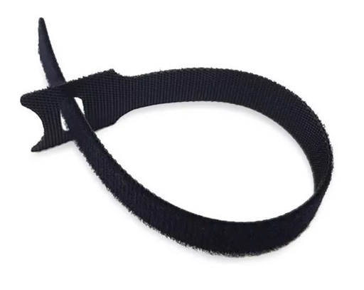 [WP-CINTAV-12X20] CINTA VELCRO WIREPLUS+ NEGRA 20cm/100u