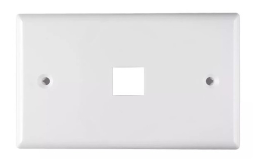 [WP-FP01-WHITE] FACE PLATE WIREPLUS+ 1 TOMA BLANCO