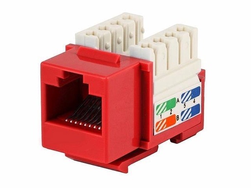 [LB-KRJ-C5EROJO] KEYSTONE LINKBASIC RJ45 CAT5E ROJO