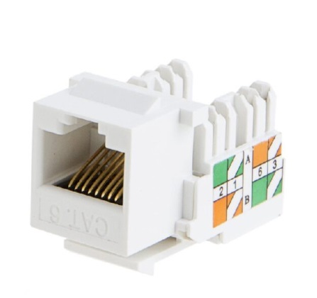 [WP-KRJ-C6WHITE] KEYSTONE WIREPLUS+ RJ45 CAT6 BLANCO