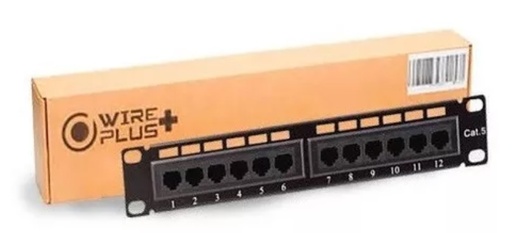 [WP-PPC5E-12] PATCH PANEL WIREPLUS+ 12 PUERTOS CAT5e