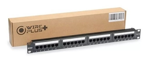 [ACC-PATCH-24-C6] PATCH PANEL WIREPLUS+ 24 PUERTOS CAT6