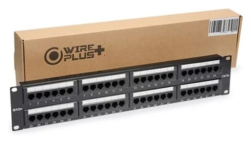 [ACC-PATCH48-5] PATCH PANEL WIREPLUS+ 48 PUERTOS CAT5e
