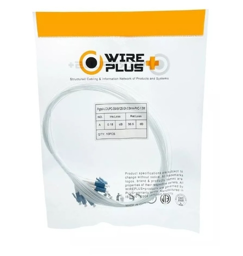 [WPF-CON-PIG-LCUPC] PIGTAIL 1 CONECTOR LC-UPC 0.9MM 1.5MTS PAQ. 10UNDS WIREPLUS