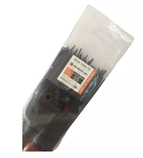 [WP-TW3.6-20NEGRO] TIRRAP WIREPLUS+ 3,6mm X 20cm NEGRO 100u