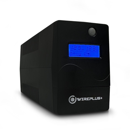 [WP-750VA] UPS WIREPLUS PANTALLA SMART 750VA/380W BAT 1X12V-7Amp 120VAC 50/60HZ