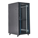 Rack de Piso Cerrado Onlink 27U 600x800x1387mm con Puerta Frontal de Vidrio y Doble Puerta Trasera de Malla