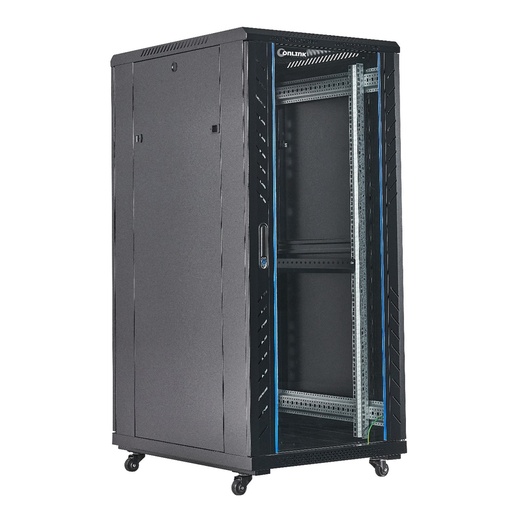 [AS6832-VDM/600x800] Rack de Piso Cerrado Onlink 32U 600x800x1609mm con Puerta Frontal de Vidrio y Doble Puerta Trasera de Malla