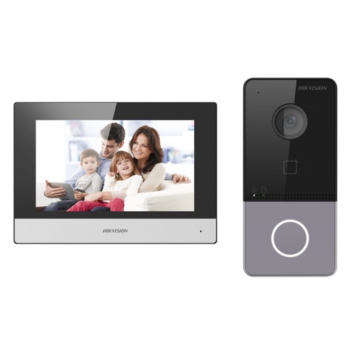 [305303632] [DS-KIS603-P] KIT DE VIDEOPORTERO IP CON PANTALLA LCD A COLOR DE 7"